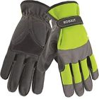 0495718 Kobalt High Visibility Yellow Safety Gloves With Leather 662909014108