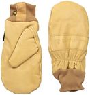 061492048116 Carhartt Mens Insulated Leather Mitt Knit Cuff Brown