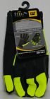 072874075576 Cat Work Gloves Size Large Black Florescent Green