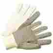 1005 Anr Large Pvc Dotted Canvas Gloves White Black