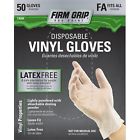 136503 Firm Grip Disposable Vinyl Gloves Loose Fit Coun
