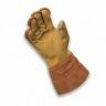 148-m Bashlin Gauntlet Buckskin Work Gloves Medium