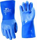 174l Wells Lamont Heavy Duty Pvc Supported Glove With Gauntlet Cuff Blue Large 053300043918