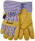 1927-y Kinco International Kid Protective Gloves Youth Leather Fleece 035117192713