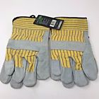 30-1-w10el Bdg New Split Leather Work Gloves Cotton Back 063344121480
