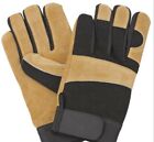 62416 Hardy Gloves Split Leather Work Polyester Elastic Wrist 712048388506