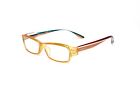749415 Horisun Designer Reader Eyewear With Orange Frame Stems