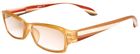 749715 Horisun Designer Reader Eyewear With Orange Frame Stems