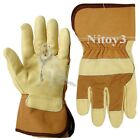 77016767360 Tough Duck Palm Lined Leather Work Gloves Women 770167673606