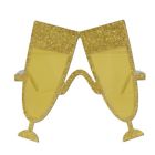 80363-gd  Beistle Glittered Champagne Glass Party Accessory Count 034689803638