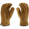 81456-l West Chester Protective Gear Mens Suede Cowhide Driver Gloves Brown