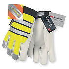 45143096824 968m Mcr Safety Leather Gloves Hi Vis Yellow Pr