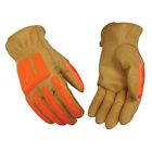 98a-l Kinco Unlined Grain Cowhide Leather Industrial Gloves Size 035117098046