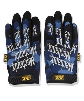 A Bathing Ape 1j73-182-911 Mechanix Wear Collaboration Work Gloves 2023 Navy Blue Camo Bape