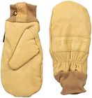 A673 Carhartt Mens Insulated Leather Mitt Knit Cuff Brown
