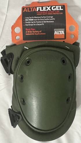 50453.09 Alta 091849054767 Flex Gel Insert Heavy Duty Knee Protector Pad Olive Green Cordura Nylon