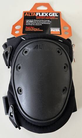 50413ge Alta Flex Heavy Duty Knee Protector Pads Black Flexible Long Adjustable