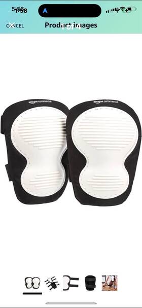2020213 Amazoncommercial Amazon Non-marring Knee Pads - 9.5in White/black Choose Qty Brand New 3 Pairs