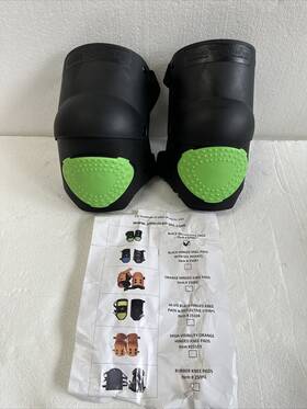 25082 American Group Black Hinged Miners Knee Pads Construction Flooring Roofing