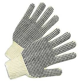 36110pdd Anchor Brand Medium Weight Seamless String-knit Gloves With Single-sided Pvc Dot Grips Mens