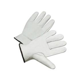 4200s Anchor Brand Premium Grain Goatskin Driver Gloves Small Unlined White
