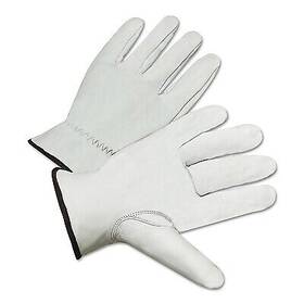 713600l Anchor Brand Premium Grain Goatskin Driver Gloves Large Unlined White Ors Nasco