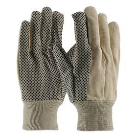 910pd Anchor Brand Premium Grade Canvas Dotted Gloves 10 Oz Cotton Mens White/black Pack Of 12