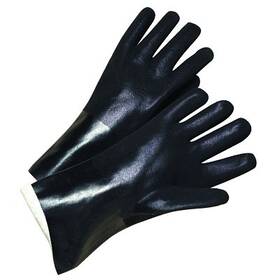 J1027rf Anchor Brand Pvc-coated Jersey-lined Gloves Rough Grip 12 In Large Black Pack Of Ors