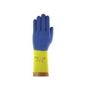87-224 Ansell 872249 Alphatec Neoprene Gloves Cotton Flock Lined Size 9 Yellow/blue