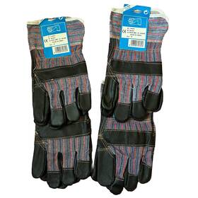 Art Pion 016200327818 4 Pairs Leather And Cloth Work Garden Gloves Size Medium New