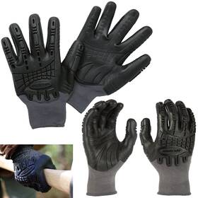 Atb 795735334911 2 Pairs Impact Resistant Work Gloves Coated Vibration Protection Safety Grip Xxl