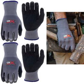 Atb 795735336298 2 Pairs Microfoam Nitrile Coated Palm Work Gloves Seamless Knit Hand Safety Xl