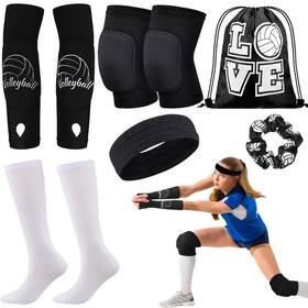 Uschenycq20230923l Axztyyla 6 Pcs Volleyball Knee Pads Arm Sleeves Accessories Large Black