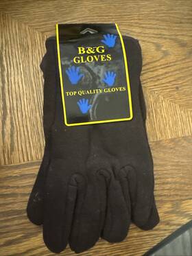 B&g 810007191256 12 Pair Brown Jersey Gloves Top Quality New Old Stock