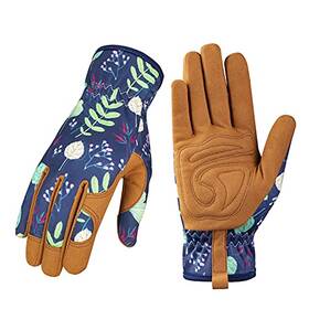 B09576y41z Bamllum Leather Gardening Gloves For Women - Durable Planting