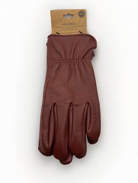 Gdn-034 Barebones Living Classic Work Gloves S/m Cognac Cowhide Leather