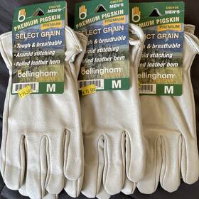 C90105 Bellingham Gloves 3-pack Premiumselect Grain Leather Medium