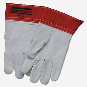 10-tig Best Welds 10tigl Capeskin Welding Gloves Large White/red Ors Nasco