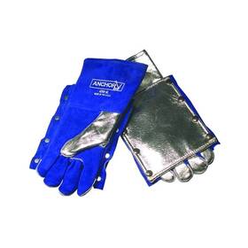 4200al Best Welds Welding Gloves Split Cowhide Full Sock Lining Large Blue