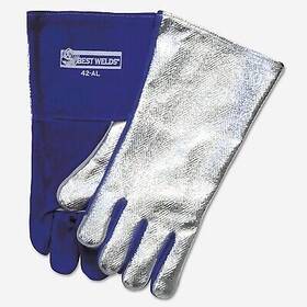 42al Best Welds Split Cowhide Front Welding Gloves Aluminized Back Large Blue Ors Nasco