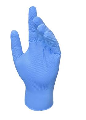 25302-04 Big Time Products Llc Grease Monkey 100 Count Traction Grip Nitrile Blue Glove Large