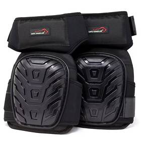 Bison Life 445027686623 Extra Long Crystal Gel Knee Pads With Eva Foam Cushion Hard Pvc Shell And Adjus