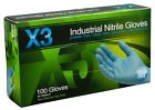 Blue Ammex Latex Nitrile Powder Glove Xtreme Disposable X3