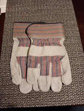 Blue Hawk 493000120113 Vintage Leather Palm Mens Quality Outdoor Work Gloves Large Y63