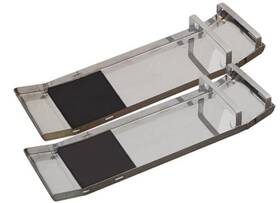 22-166 Bon Tool 743153221662 Knee Boards - Ss Curved End With Pads Silver Black