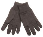 40002 Brown Jersey Large Pairs Gloves - Cotton 12 Pack