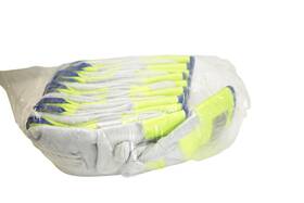 1600unvdf Bullshark 1600hvdf Work Gloves Xl 12 Pack Hi-vis Reflective Leather Palm Safety
