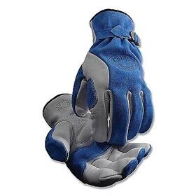 1302l Caiman 1302 Top Grain Cow Leather Drivers Gloves Large Unlined Blue/gray