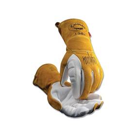 1540l Caiman Goat Grain Unlined Palm Tig/multitask Welding Gloves Cowhide Cuff Large G/p/w