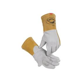 1864l Caiman 1864 Deerskin Unlined Lean-on Patch Tig Welding Gloves Large Gray